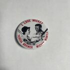 VINTAGE NEW YORK YANKEES TERESA BREWER I LOVE MICKEY MANTLE PIN / BUTTON