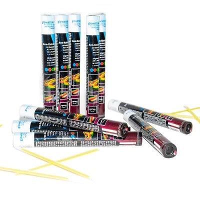 KNIXS 100 Arm-Knicklichter - 10 x 10er Rolle - 5-Farb-Mix (grün,rot,blau,gelb,pink)