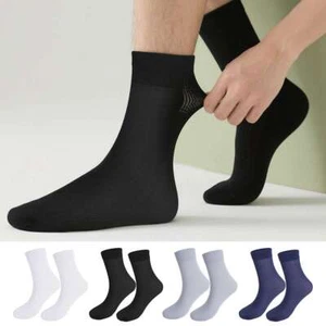 10 Paia Calzini Uomo Elasticizzati Estivi Corti Morbidi Caviglia Trasparenti Calzini USA - Foto 1 di 16
