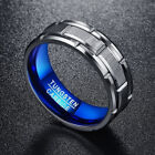 Fashion Blue Alloy Rings for Men Wedding Punk Rock Band Jewelry Size 8-13