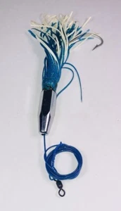 Köder Trolling Köder High Speed - Edelstahlkopf mit Glitzer blau & weiß Rock - Bild 1 von 9