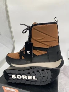 New Women's Sorel  Whitney Short Lace Boots Size 10.5  Color Elk - Picture 1 of 6