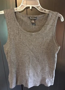 Graues Damen Tanktop Pullover. Gebraucht - Größe M. Marke Linda Matthews - Bild 1 von 7