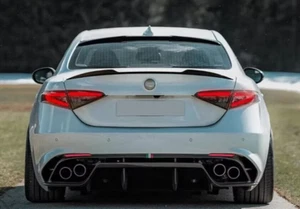 SPOILER ALFA ROMEO GIULIA POSTERIORE ALETTONE IN ABS QUADRIFOGLIO NERO LUCIDO - Foto 1 di 12