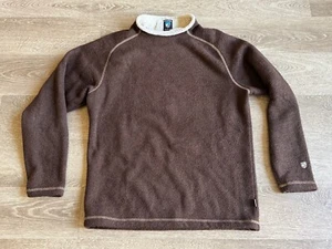 Kuhl Alfpaca Fleece Sweater Mens MEDIUM Pullover Jacket Brown - Picture 1 of 8