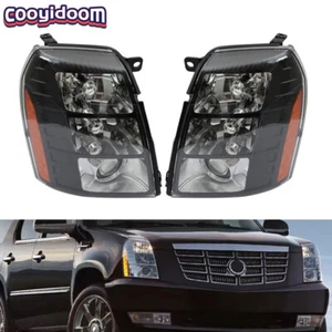 Pair Headlight For Cadillac Escalade 2007-14 Front Bumper Headlamp Without Bulbs - Picture 1 of 6