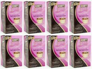 8 BOXES Hershey's Bliss Milk Chocolate with RASPBERRY Hot Cocoa Drink Mix - Picture 1 of 1