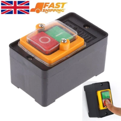 Waterproof Motor Bench Drill Switch Machine ON/OFF Button for 10A 380V KAO-10KH - Image 1 of 4