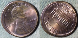 Error : Lincoln Cent 1980 Full Date Broadstruck Off Center IREC2286 - Picture 1 of 1