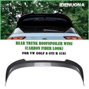 Car Rear Trunk Roof Splitter Spoiler Wing Body Kit Für VW Golf 8 GTI R 2021-2024 - Picture 1 of 11