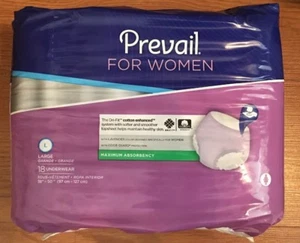 Ropa interior para incontinencia adulta Prevail para mujer pull-on L máxima absorción (18) - Imagen 1 de 2