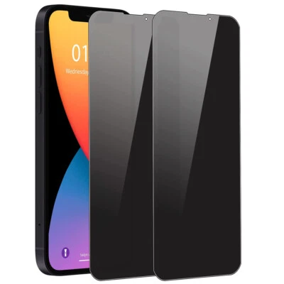 For iPhone Air 17 16 15 14 13 12 Pro Max Privacy Tempered Glass Screen Protector - Image 1 of 4