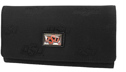 OKLAHOMA STATE WALLET -STUNNING OSU COWBOYS MicroFiber! Fabric LIMITED EDITION! Cover