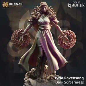 Mesa Hembra Hechicera Miniatura Tyria 32mm 75mm DM Alijo - Imagen 1 de 3