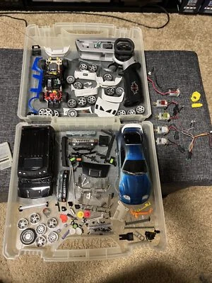 Xmods Toyota Supra Blue/white Hummer F150 Cases Controller Parts Motors More Lot - Image 1 of 4