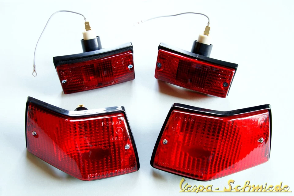VESPA Set Original SIEM Blinker - Rot / Hinten & Vorne - PX / Lusso - Blinkerkit - Bild 1 von 1