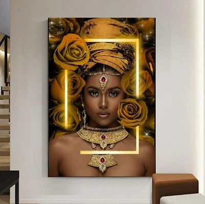 XXL LEINWAND BILD BIS 150x100x5 FRAU ROSEN NATUR WANDBILD MODERNE KUNST BLUMEN - Bild 1 von 2