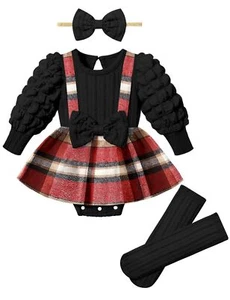 Baby Girl Clothes 3-6 Months Baby Clothes for Girls Puff Sleeve Romper Cute I... - Picture 1 of 7