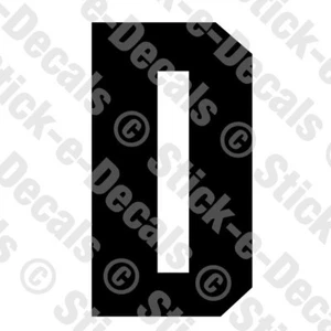 JERSEY LETTER D Vinyl Die Cut Decal Sticker Sport Athlete Alphabet Text - RSD - Picture 1 of 2
