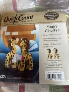 Nuovo Uniek Quick Count Giraffe di Noè kit artigianale in tela di plastica - Foto 1 di 7