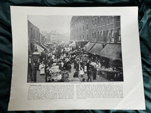 um 1890, Petticoat Lane, Bild aus G. Newnes Teilwerk " Round London " - Bild 1 von 2