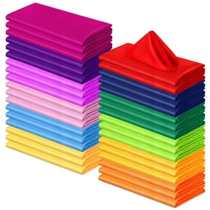 Set of 36 Multicolor Cloth Napkins Polyester Dinner Washable Napkins Cloth Bu... - Picture 1 of 7