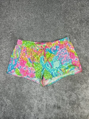 Pantalones Cortos Lilly Pulitzer Luxletic Run Around Para Mujer Grandes Multi Floral Cordón Foto 1 de 4