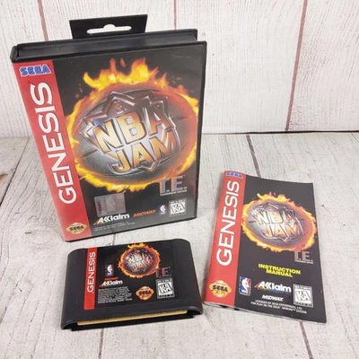 NBA Jam Tournament Edition (Sega Genesis, 1995) CIB Complete w/ Manual - TESTED - Image 1 of 4