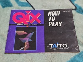Qix NES Nintendo Taito Manual ONLY No Game