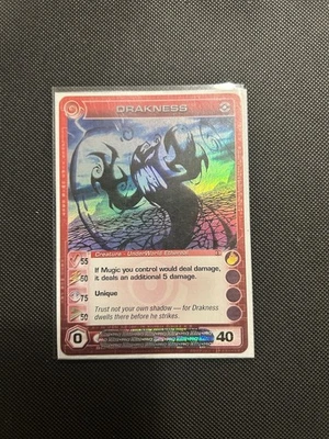 DRAKNESS 55/50/75/50 Super Rare 1st Edition Chaotic TCG Card Dawn of Perim NM - Image 1 of 2