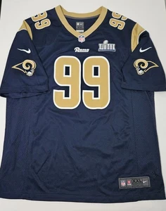 Nike Los Angeles Rams Super Bowl LIII Aaron Donald Trikot #99 Herren Größe XXL EUC - Bild 1 von 14
