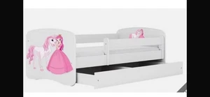 Kinderbett 70cm/140cm  Mit Lattenrost und Bettkasten (Stauraum).  - Bild 1 von 1