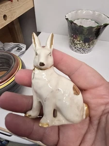 Vintage Porzellan Hase Kaninchen Figur Cottagecore Wald Motiv - Bild 1 von 4