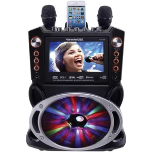 Karaoke USA GF846 Bluetooth Karaoke Machine with Synchronized LEDs JSKGF846 - Picture 1 of 10