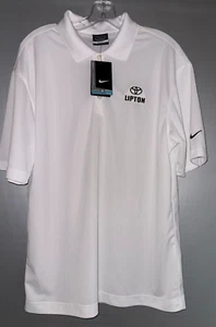 Nuevo con etiquetas Nike Golf Dri Fit Polo Blanco Hombres Talla Mediana Lipton Golf Invitational - Imagen 1 de 10