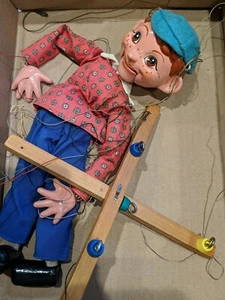Vintage Pelham Marionette Puppet Boy Newsboy threads undone but all there - Picture 1 of 5