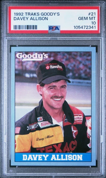 1992 TRAKS GOODY'S 21 DAVEY ALLISON PSA 10 HOF GEM MINT - Image 1 of 1