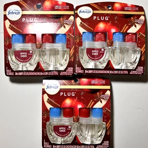 Febreze Plug In Apple Cider Oil Scent Air Freshener 3 pack 6 Refills Total - Picture 1 of 1