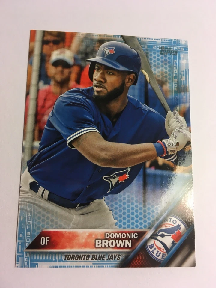 2016 Topps Mini Blue Parallel Dominic Brown Blue Jays 655 #'d /10 Rare Low S&H - Image 1 of 1