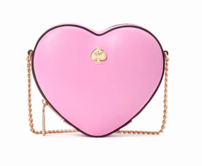 New Kate Spade Love Shack 3d Mini Heart Crossbody Surf Pink - Image 1 of 4