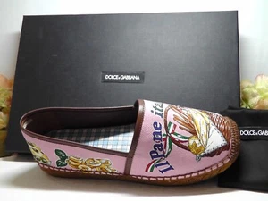 PISOS DE ALPARGATA DE PAN/LONA ROSA DOLCE & GABBANA TALLA 7US *****$645 - Imagen 1 de 12