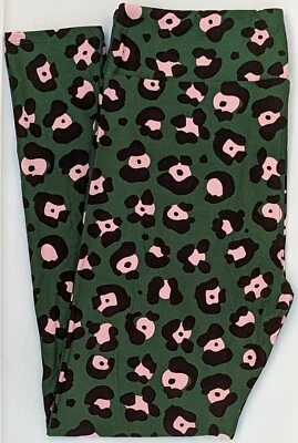 TC LuLaRoe высокий и пышные леггинсы розовый черный зеленый животное гепард печать новый с Ярлыками K64 - Изображение 1 из 4