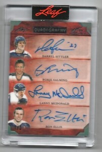2022 Leaf Art of Hockey - Salming / Sittler / McDonald / Ellis - Quad Auto /3
