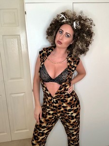 scary spice leopard jumpsuit