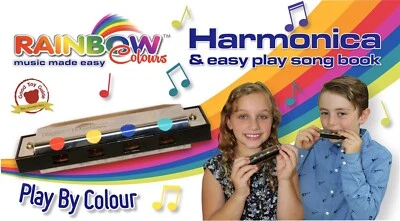 Rainbow Colours Harmonica And Easy Play Song Book - Image 1 of 4