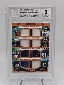 2023 Leaf Art Of Sport OCTAD /35 Rice,Irvin,Moss,Harrison,Carter,Maynard BGS 9 - Picture 1 of 7
