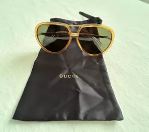 Neu ohne Etikett Gucci Epilogue GG0904S 003 transparente bernsteinfarbene/grüne Sonnenbrille 61 mm - Bild 1 von 3