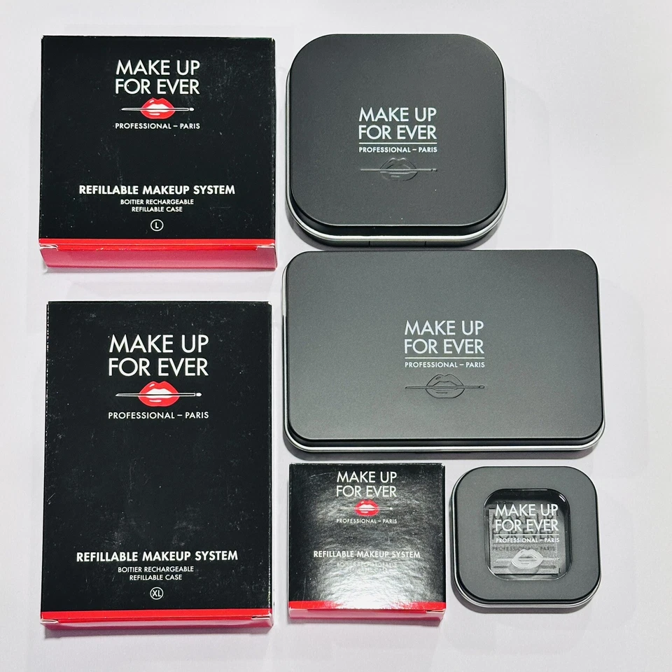 3x Make up for Ever Mirrored Refillable Empty Makeup Palette XL Ship