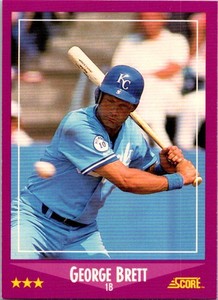 1988 Score George Brett  11 Kansas City Royals (B)