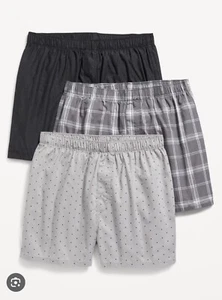 Old Navy Herren 3er Pack Soft-Washed Boxershorts 3,75" Schrittlänge grau schwarz Größe Small - Bild 1 von 1